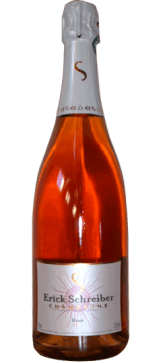 Bouteille de champagne bio Erick Schreiber Brut Rosé