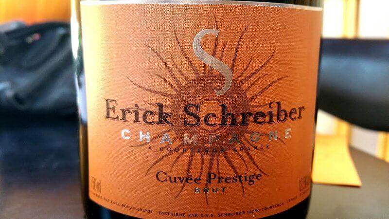 Étiquette champagne bio Erick Schreiber cuvée prestige brut